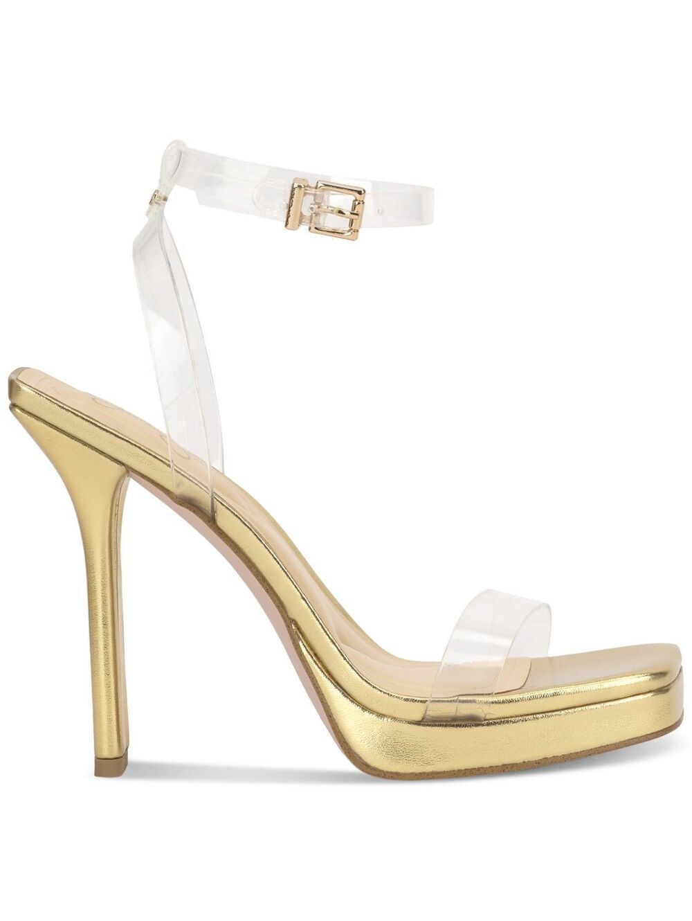 Jessica Simpson Adonia Ankle Strap Sandals - Clear/Gold 5.5M ($89)